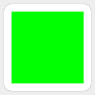 Neon Green Simple Solid Designer Color All Over Color Sticker